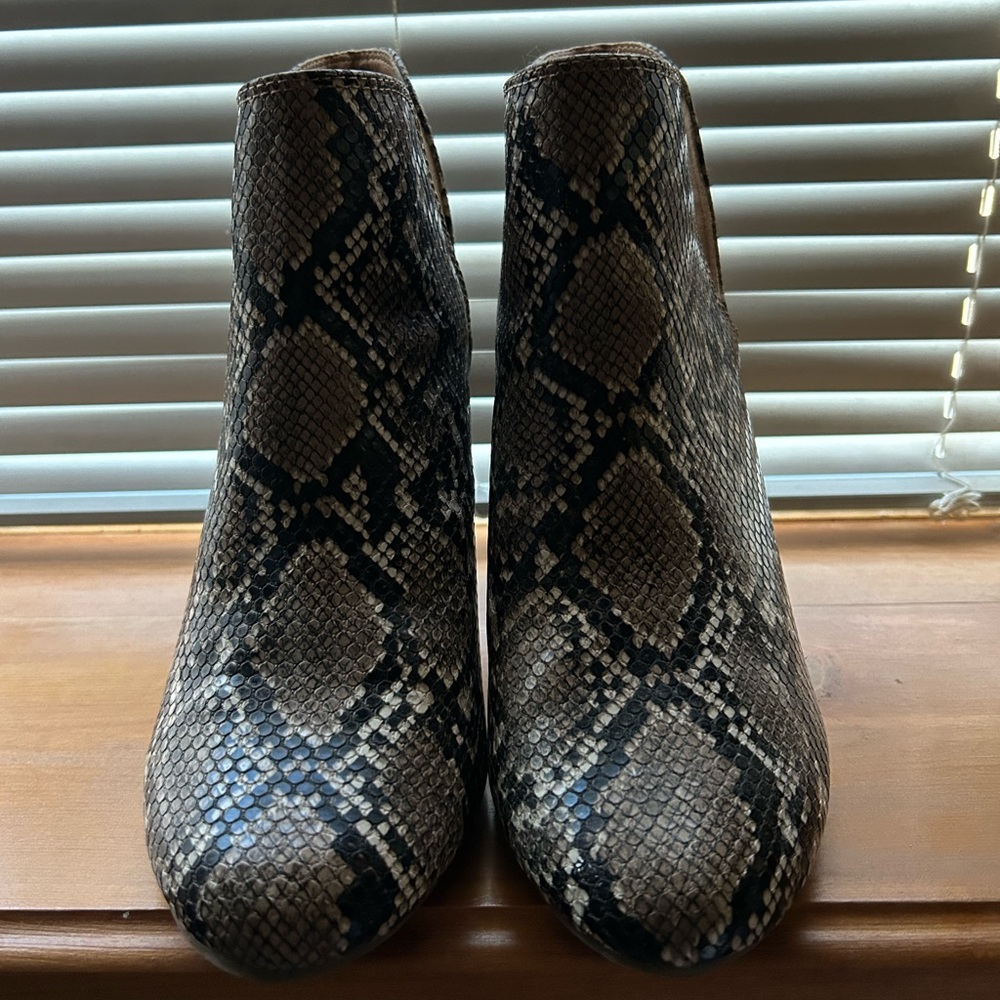 Torrid Brown Snakeskin Ankle Booties